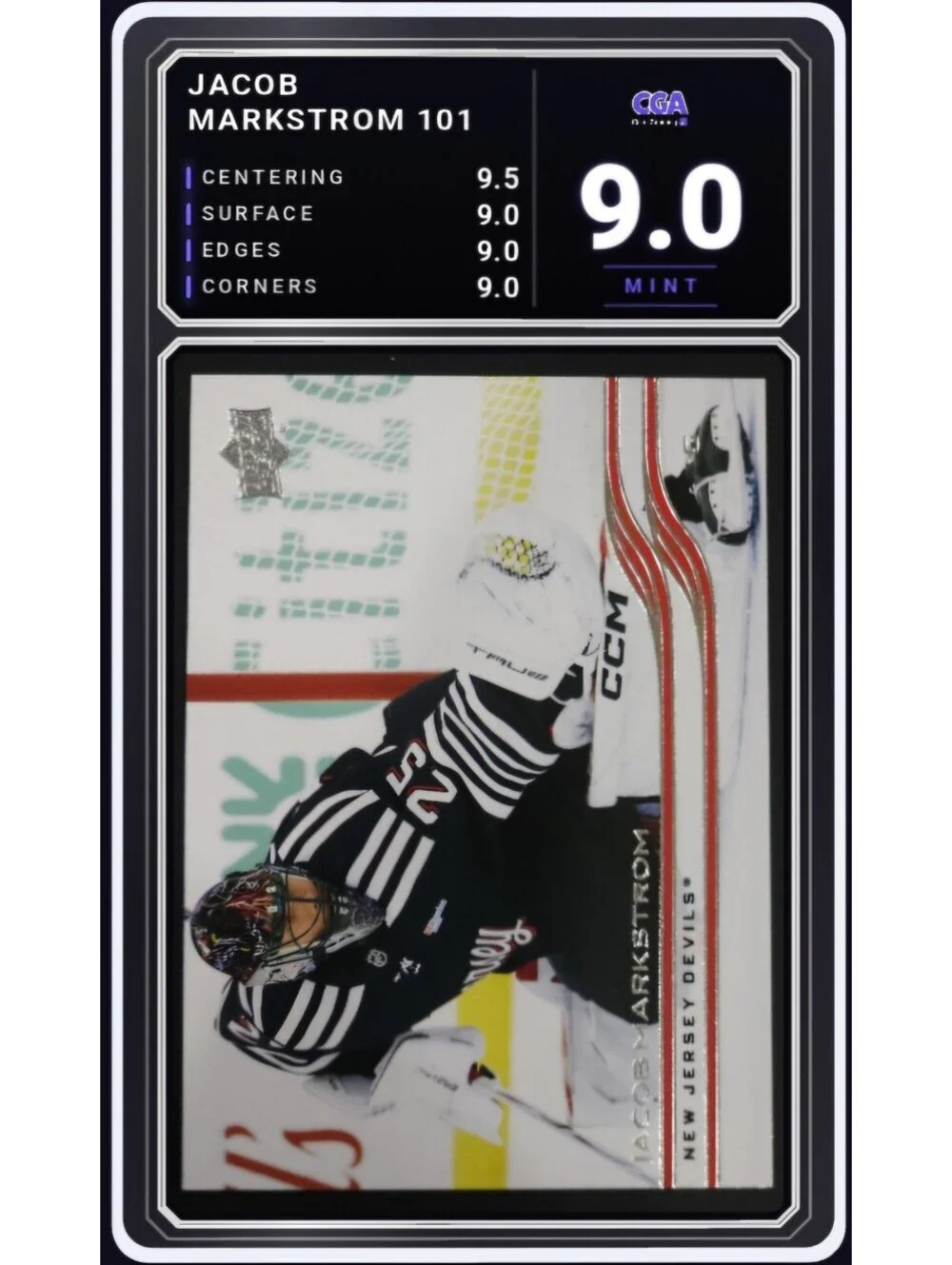 2025-26 Upper Deck #101 Jacob Markstrom New Jersey Devils -CGA 9.0 Digital Grade